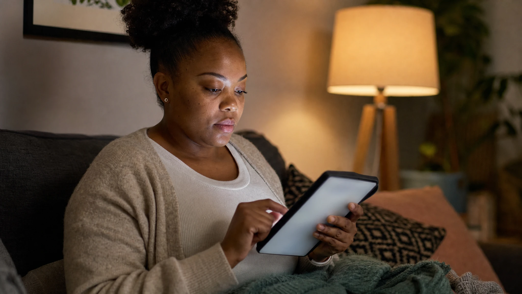 Ozempic prescribing in South Africa: woman completing an online medical assessment at home