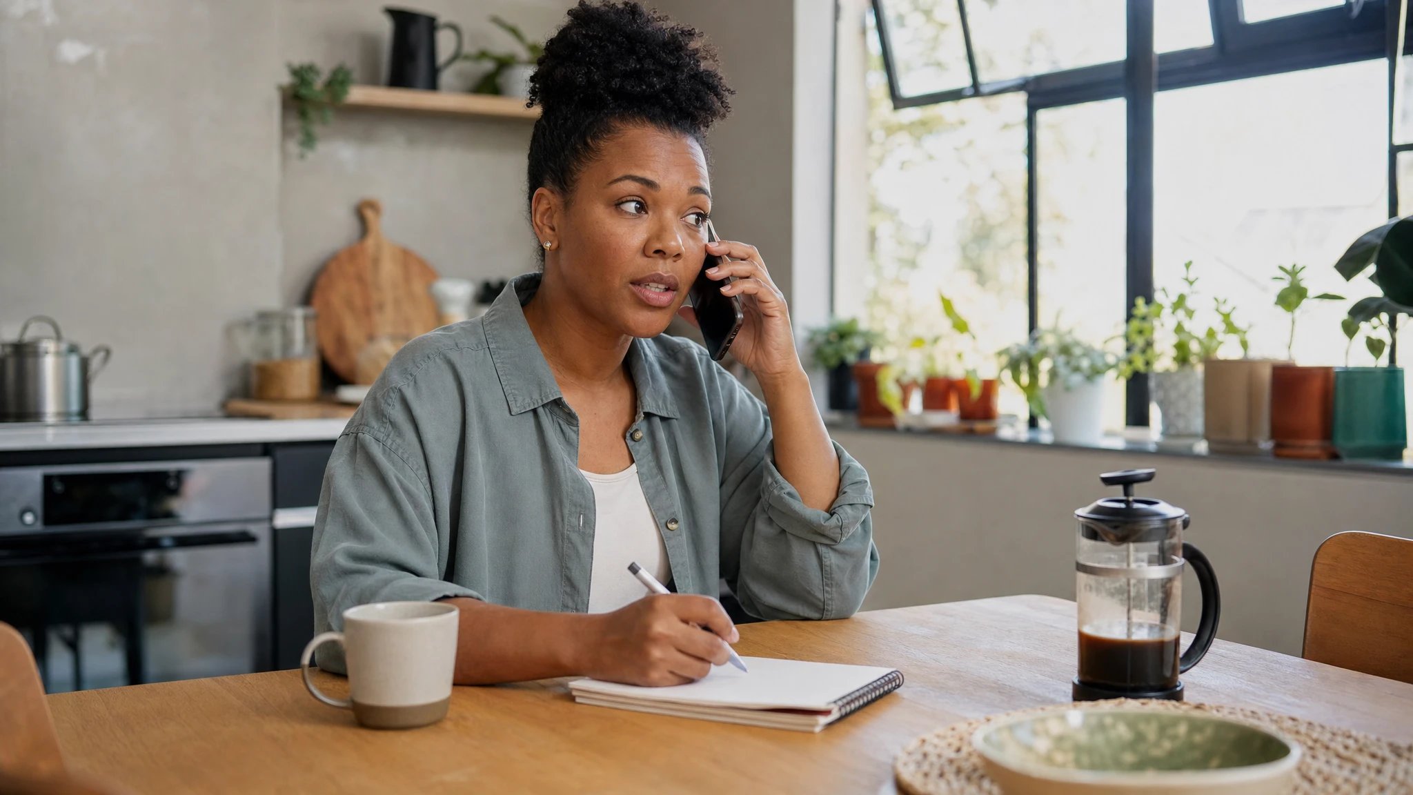 Ozempic price South Africa: woman phoning her pharmacy to check a medicine price